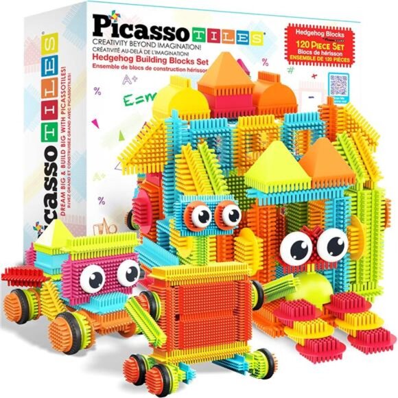 Kids 120pcs Hedgehog Interlocking Building Blocks Tiles Construction Toy Set - Picture 1 of 6